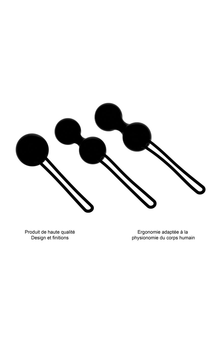 Trio de boules de Geisha - Noir