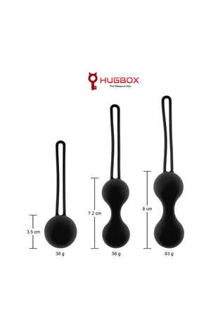 Trio de boules de Geisha - Noir