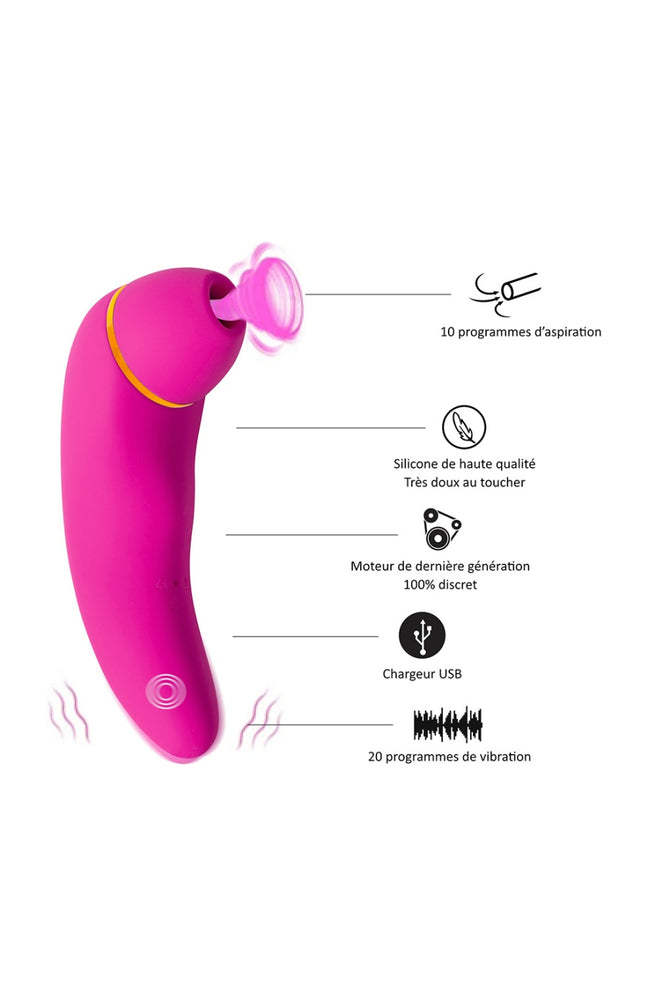 Stimulateur de clitoris - 30 programmes - Rose
