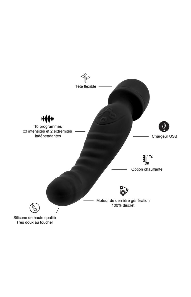 Vibromasseur chauffant point G - 60 programmes - Noir