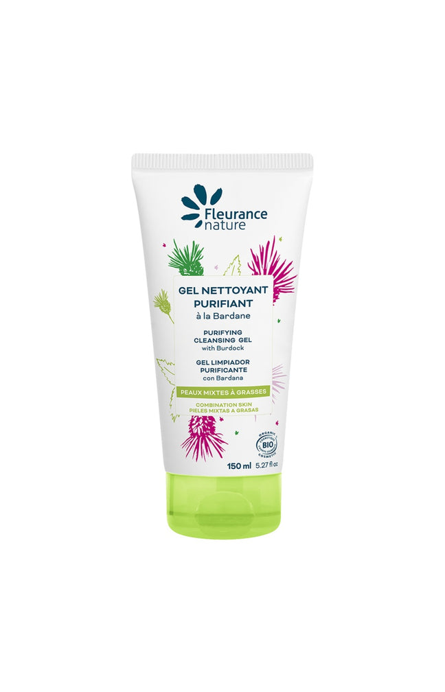 Gel nettoyant purifiant bio - Bardane - Peaux mixtes à grasses