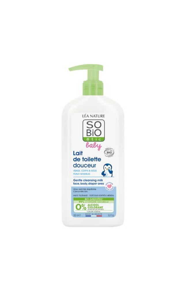 Lait de toilette douceur bio - Visage & corps - Bébé - 500 ml