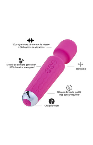 Vibromasseur - Rose - 20 programmes