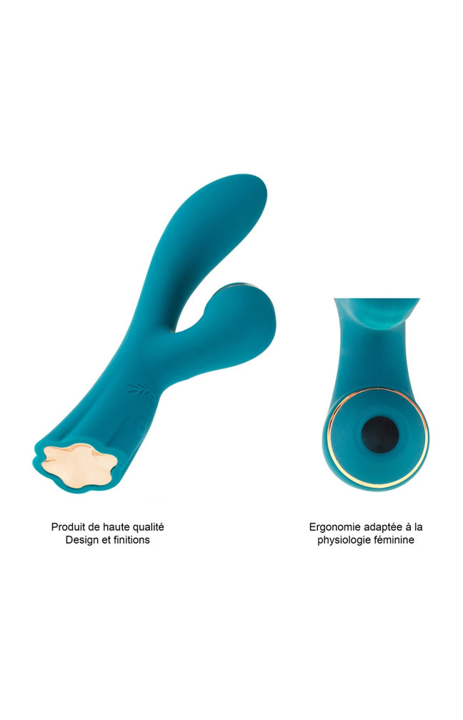 Stimulateur de clitoris & vibromasseur point G - Bleu - 15 programmes