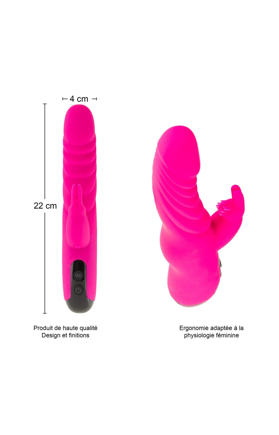 Vibromasseur rabbit - Rose - 10 programmes