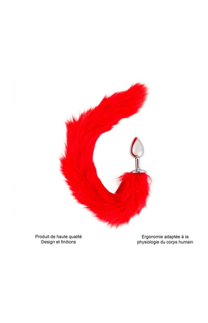 Plug anal queue de renard - Rouge