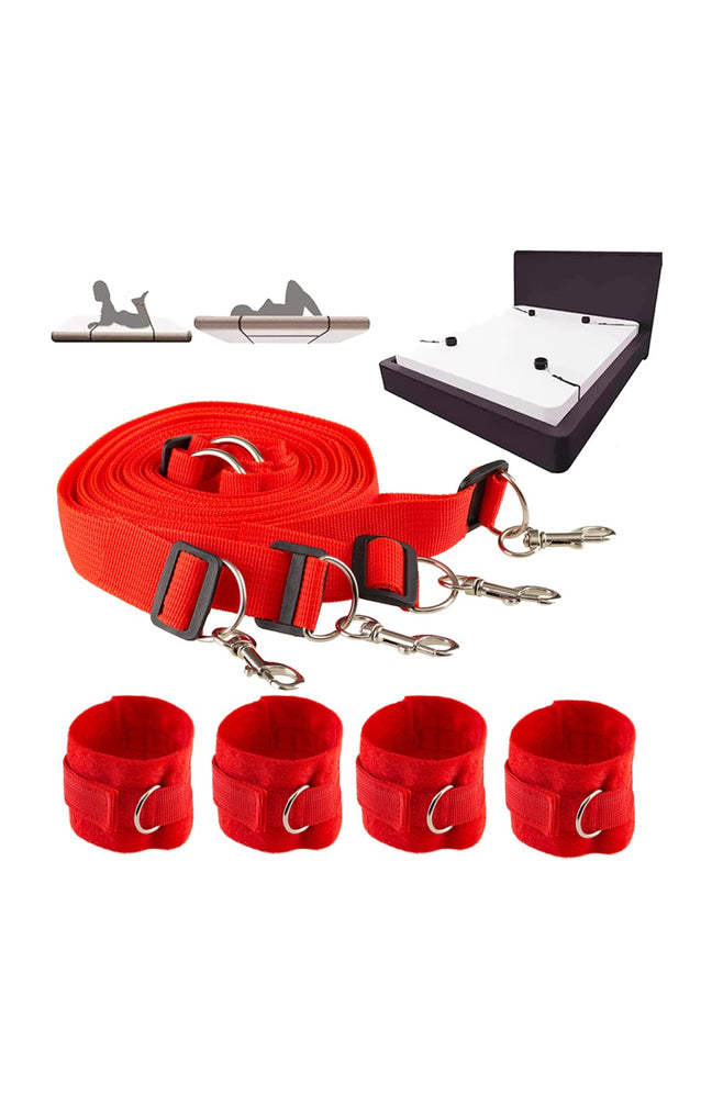 Set SM - Attaches lit & menottes - Rouge