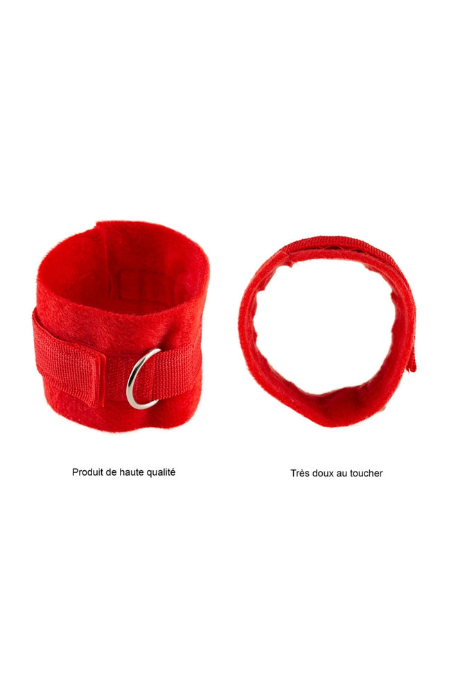 Set SM - Attaches lit & menottes - Rouge