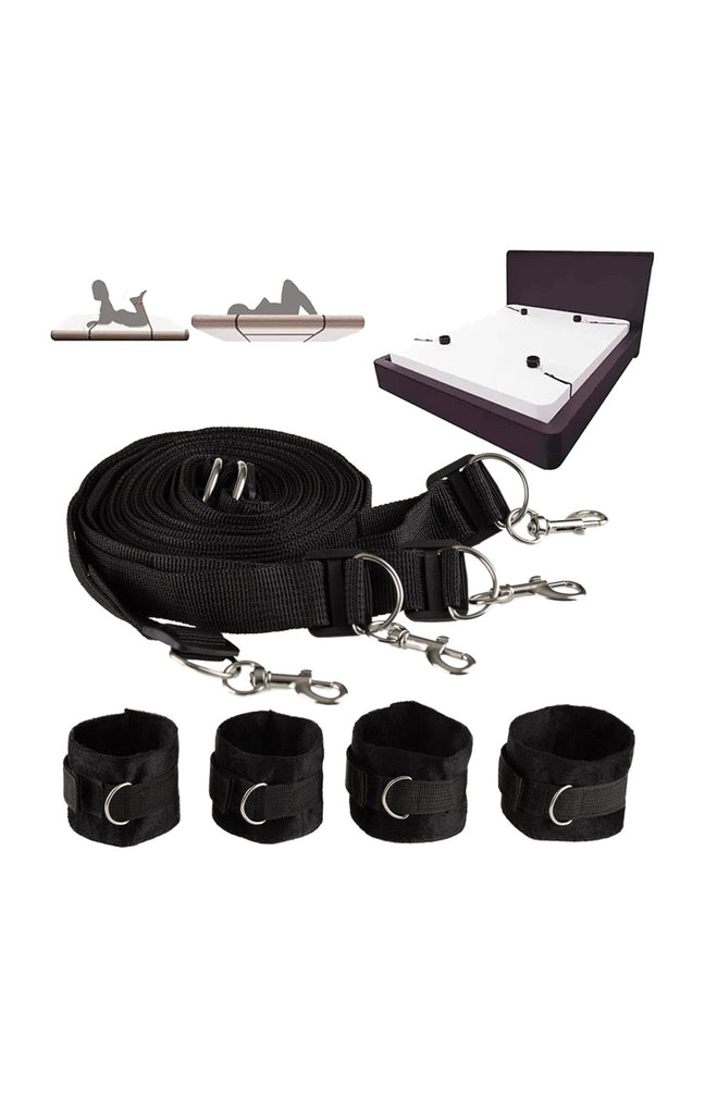 Set SM - Attaches lit & menottes - Noir