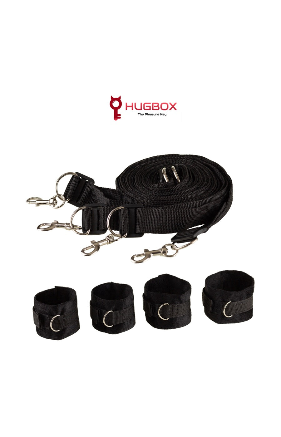 Set SM - Attaches lit & menottes - Noir