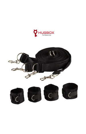 Set SM - Attaches lit & menottes - Noir