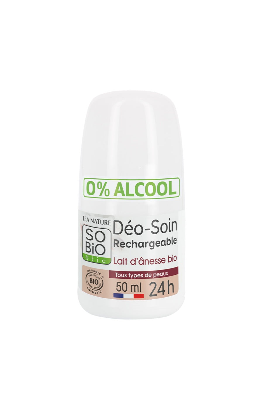 Déodorant roll-on hydratant bio - Lait d'ânesse - 50 ml