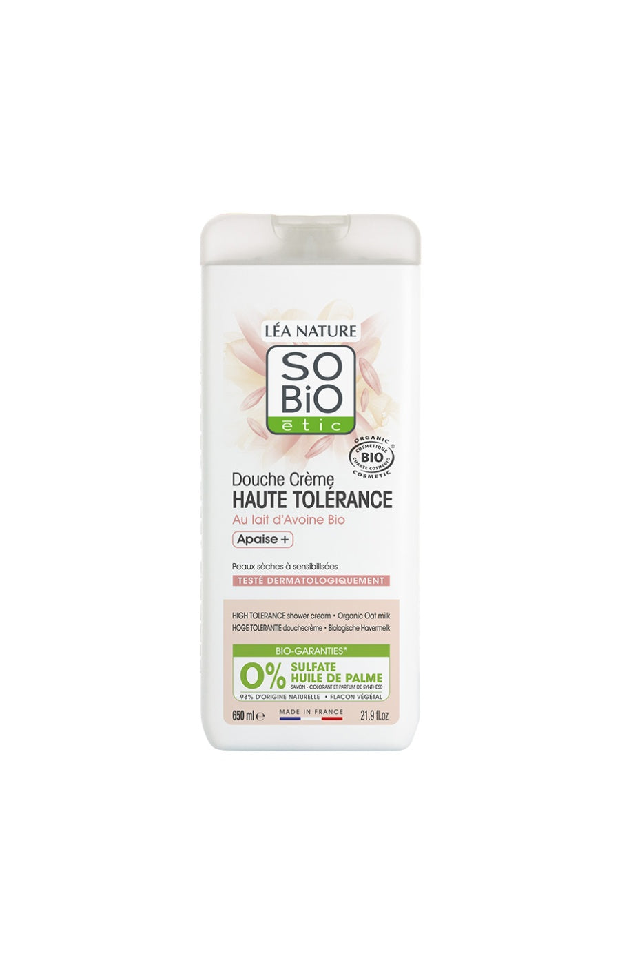 Douche crème bio apaisante - Lait d'avoine - 650 ml