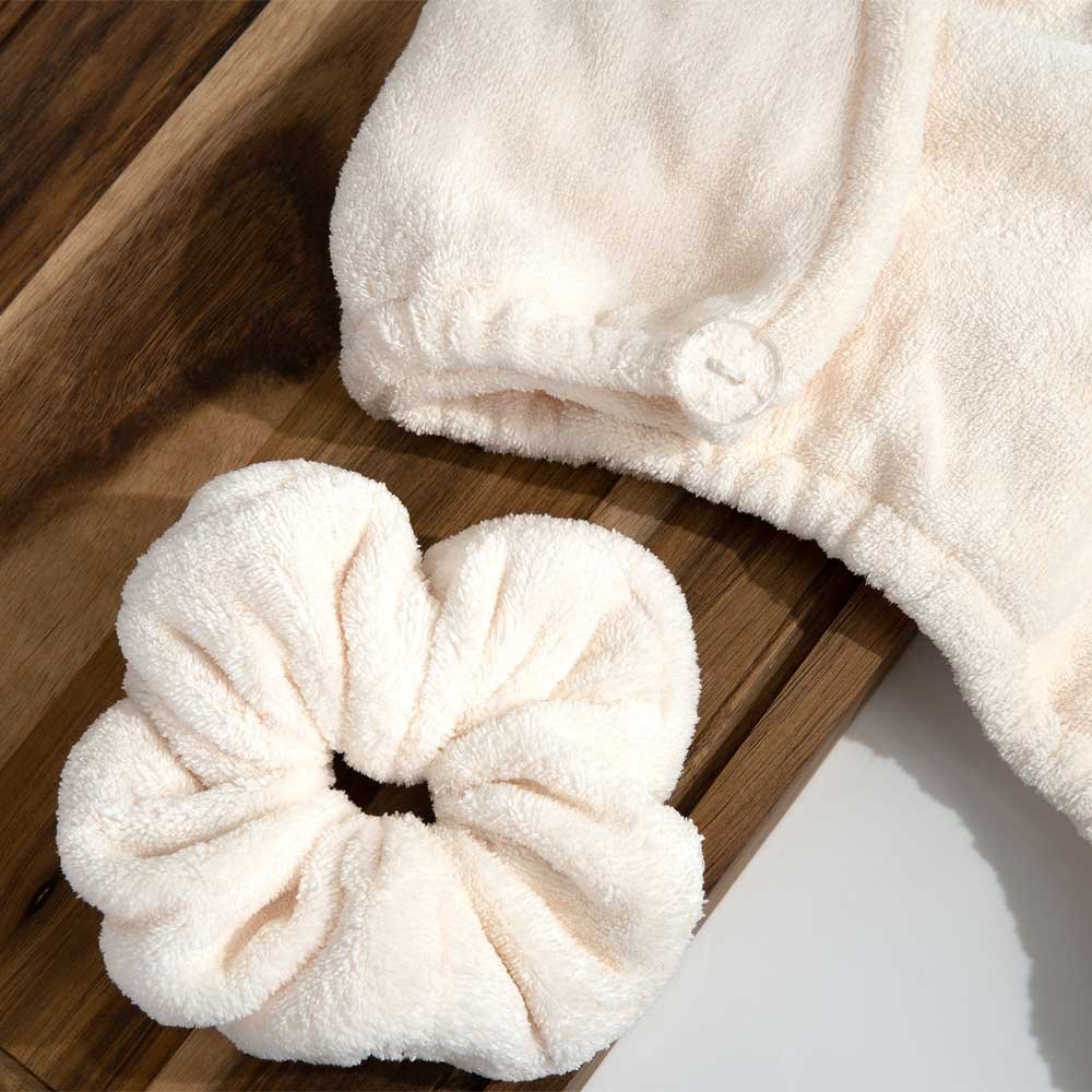 Serviette & chouchous en microfibre - Cheveux - 3 produits