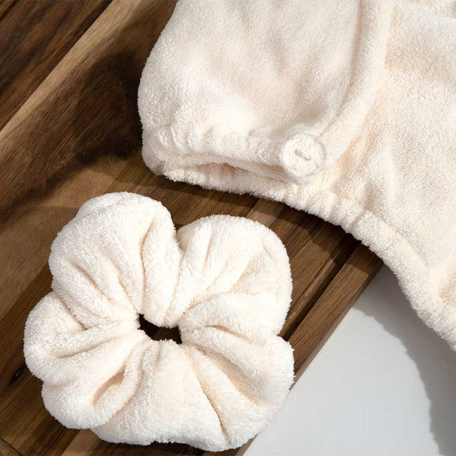 Serviette & chouchous en microfibre - Cheveux - 3 produits