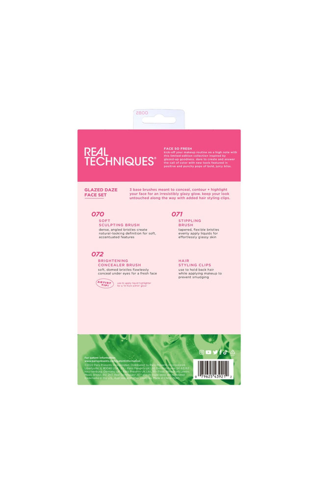 Set de 3 pinceaux et pinces cheveux - Glazed Days - Visage
