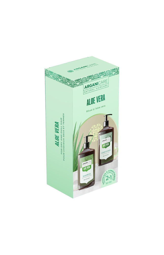 Coffret shampoing & après-shampoing revitalisant - Aloe vera - Cheveux secs & ternes - 2 x 400 ml
