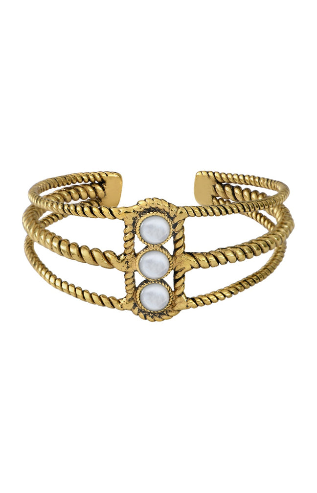 Bracelet Arizona - Métal doré & nacre