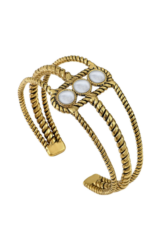 Bracelet Arizona - Métal doré & nacre