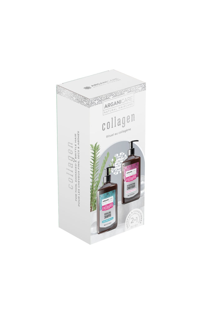 Coffret nourrissant - Collagène - Cheveux fins, dévitalisés & sans volume - 2 x 400 ml