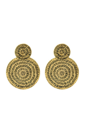 Boucles d'oreilles Arizona - Métal doré