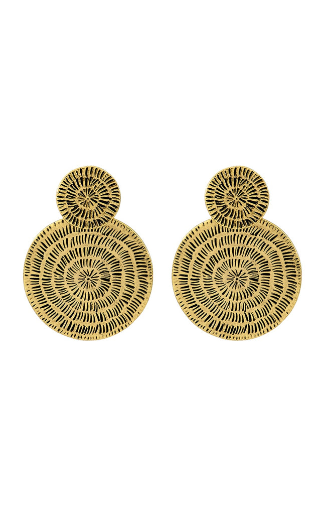 Boucles d'oreilles Arizona - Métal doré