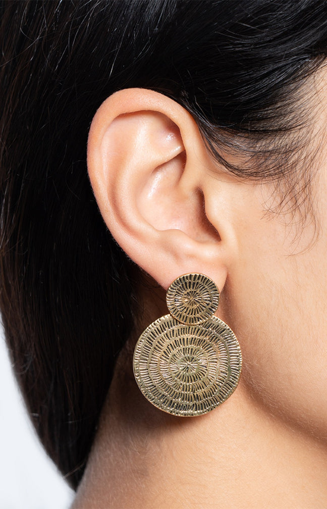 Boucles d'oreilles Arizona - Métal doré