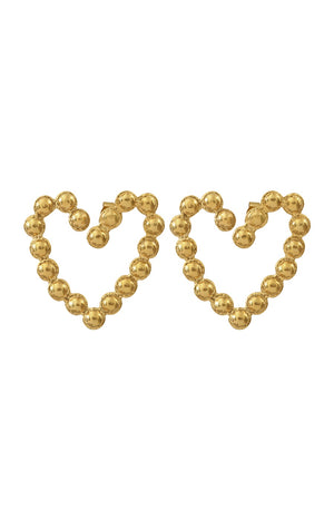 Boucles d'oreilles coeur Summer of Love - Laiton doré
