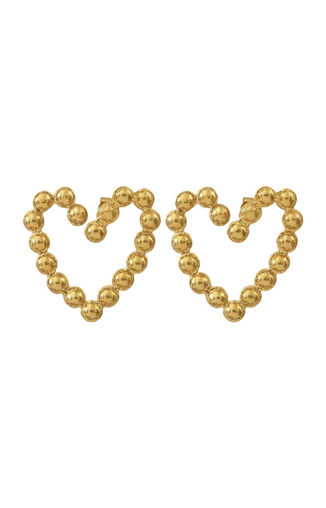 Boucles d'oreilles coeur Summer of Love - Laiton doré