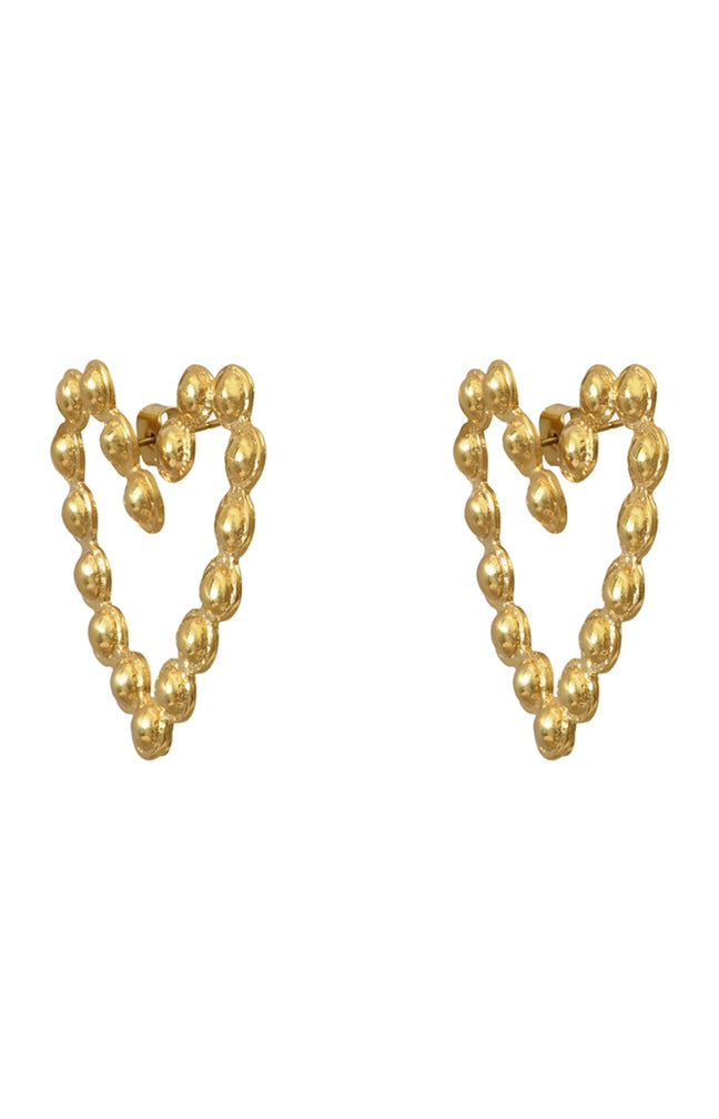 Boucles d'oreilles coeur Summer of Love - Laiton doré