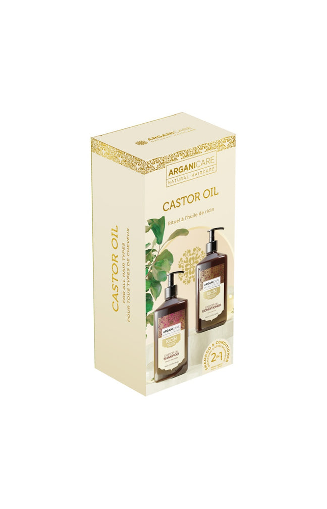 Coffret shampoing & après-shampoing accélérateur de croissance - Huile de ricin - 2 x 400 ml