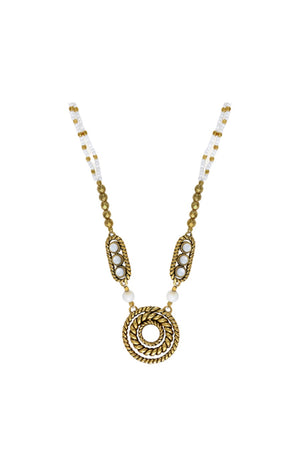Collier Arizona - Coquillage, nacre & perles de rocaille