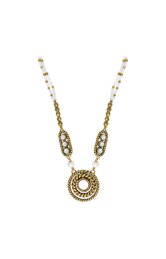 Collier Arizona - Coquillage, nacre & perles de rocaille