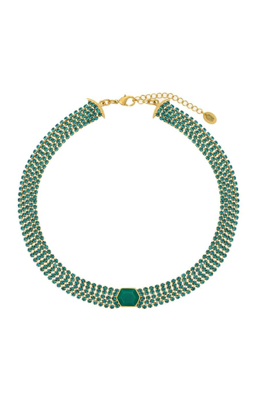 Collier choker Sparkling - Cristal, métal & résine