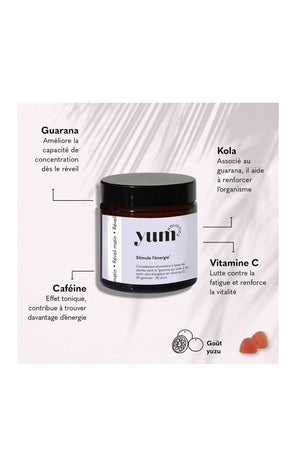 Gummies stimulantes - Réveil matin - Yuzu - 1 mois