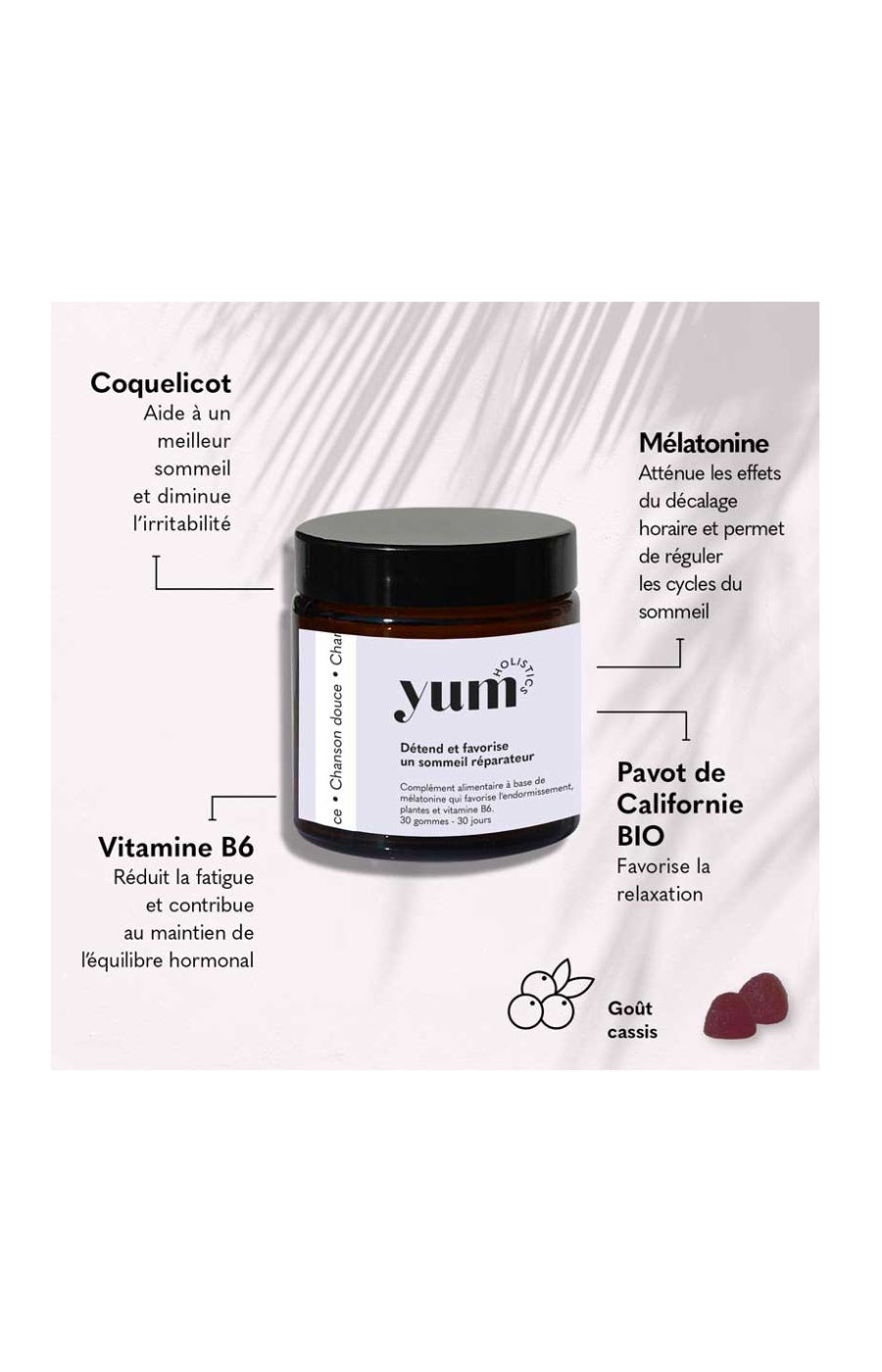Gummies détente - Chanson douce - Cassis - 3 mois