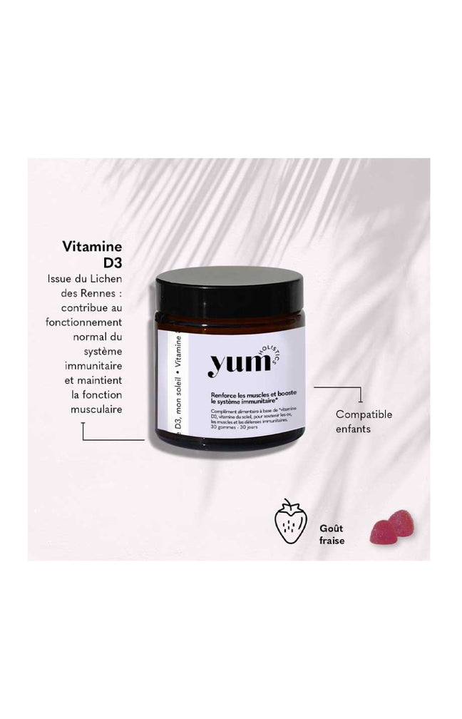 Gummies système immunitaire - Vitamine D3, mon soleil - Fraise - 1 mois