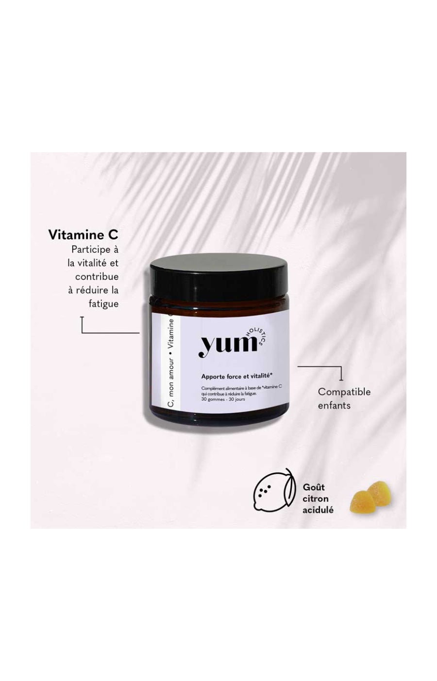 Gummies force & vitalité - Vitamine C, mon amour - Citron - 1 mois