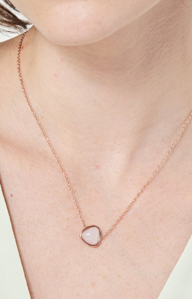 Collier - Acier inoxydable - Doré rose