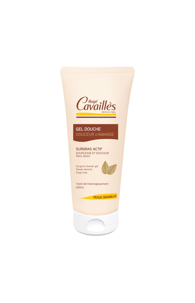 Rogé Cavaillès - Gel douche surgras actif - Douceur d'amande - Peaux sensibles - 200 ml