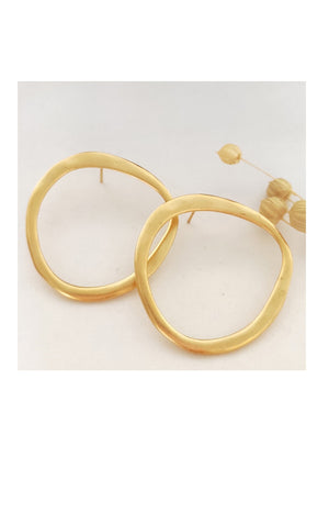 Boucles d'oreilles créoles - Laiton plaqué or