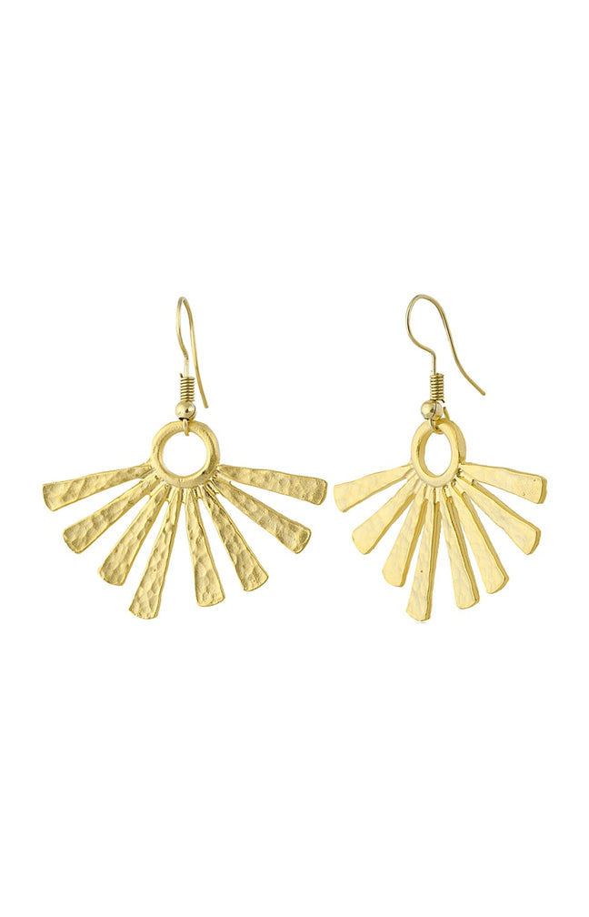 Boucles d'oreilles pendantes - Laiton plaqué or