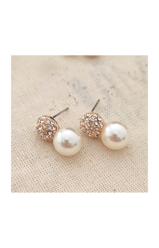 Boucles d'oreilles - Laiton plaqué or & zircons