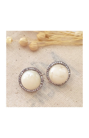 Boucles d'oreilles - Laiton plaqué or & zircons