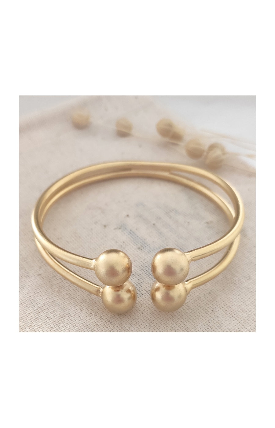 Bracelet boules - Laiton plaqué or