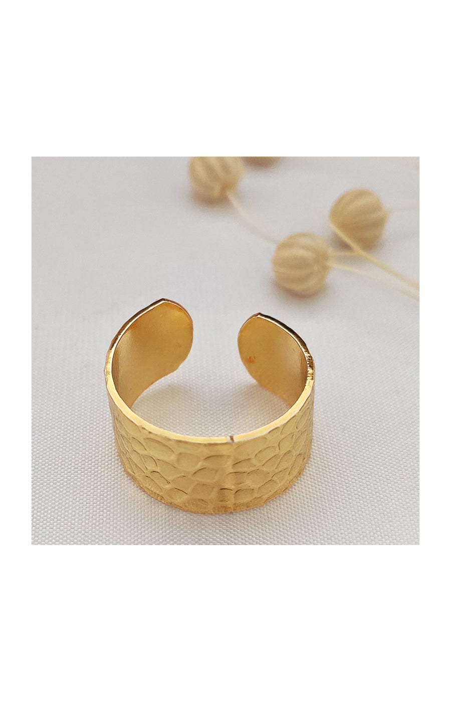 Bague ajustable - Laiton plaqué or