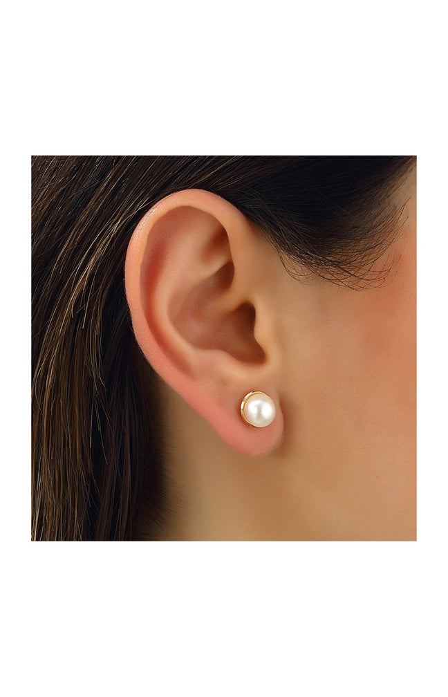 Boucles d'oreilles - Laiton plaqué or & perles