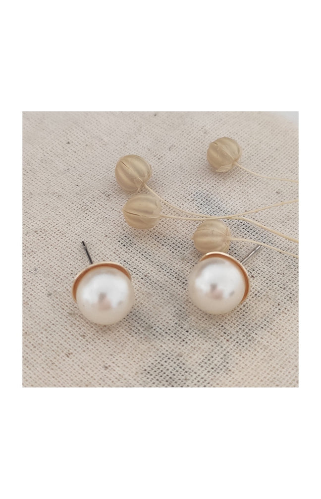 Boucles d'oreilles - Laiton plaqué or & perles
