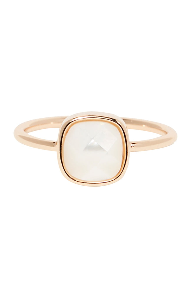 Bague Adélie - Laiton doré & nacre