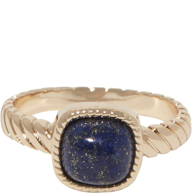 Bague Pamela - Laiton doré & lapis lazuli